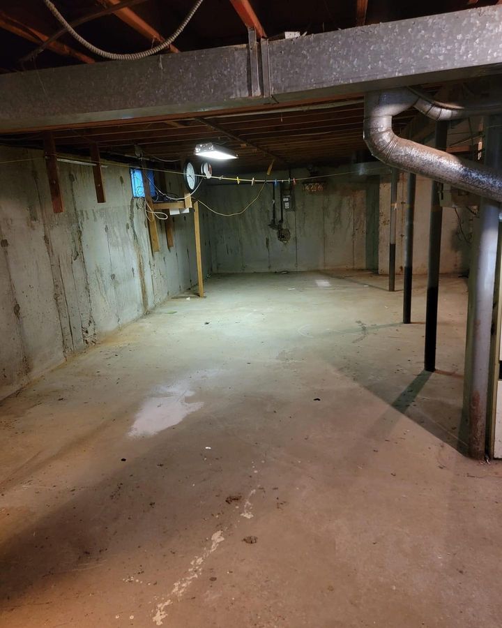 image of a clean basement after junk heroes